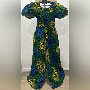 African Print Wide leg jumper.